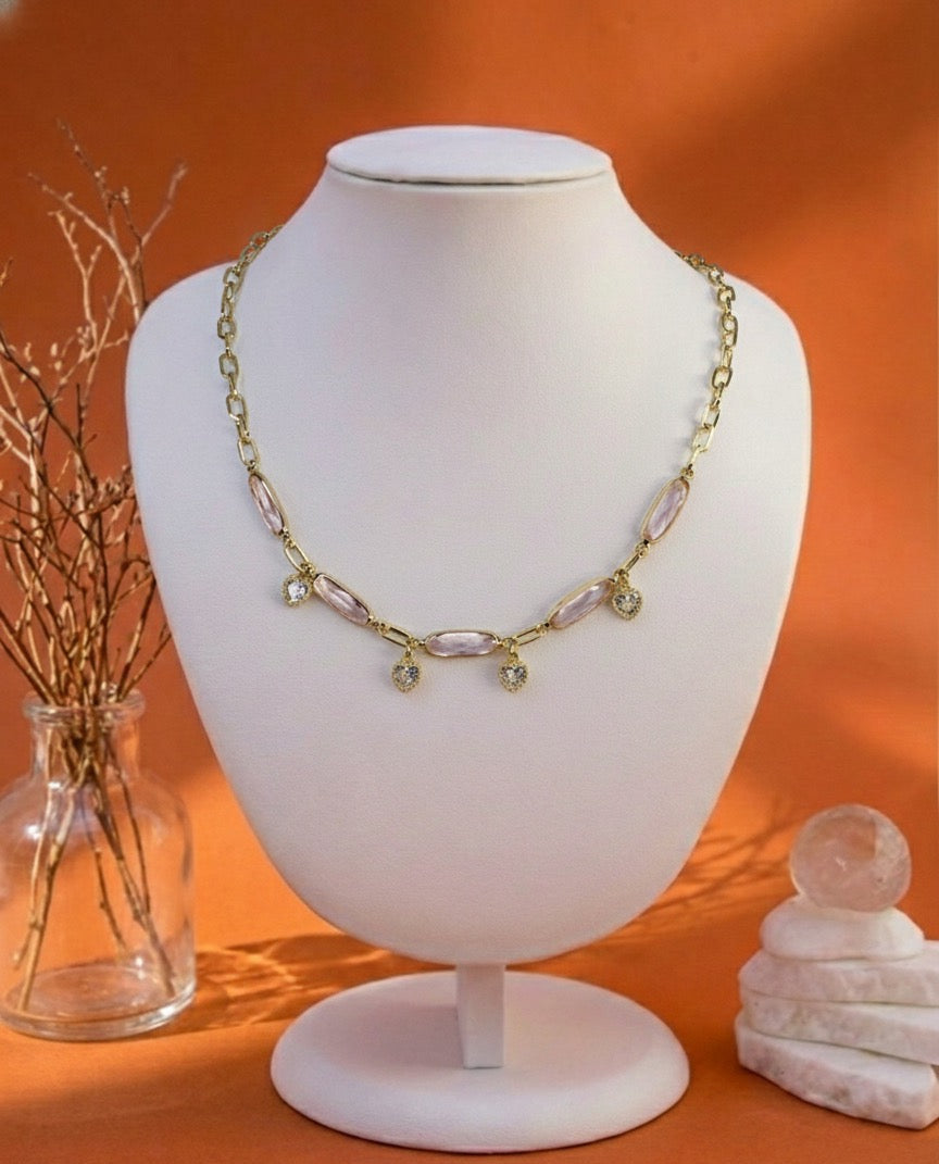 Pretty in Pink Link Necklace